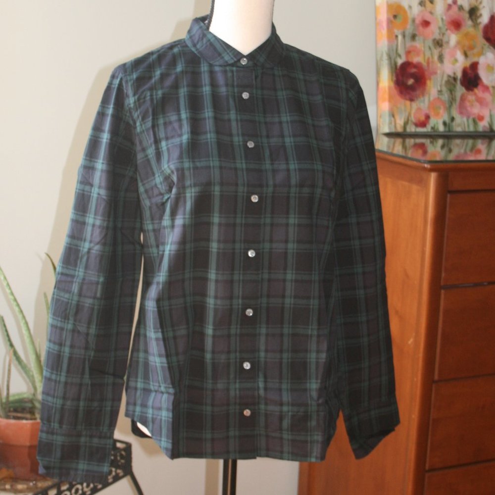 NWT BLACK WATCH PLAID PERFECT SHIRT F9294 SZ 8